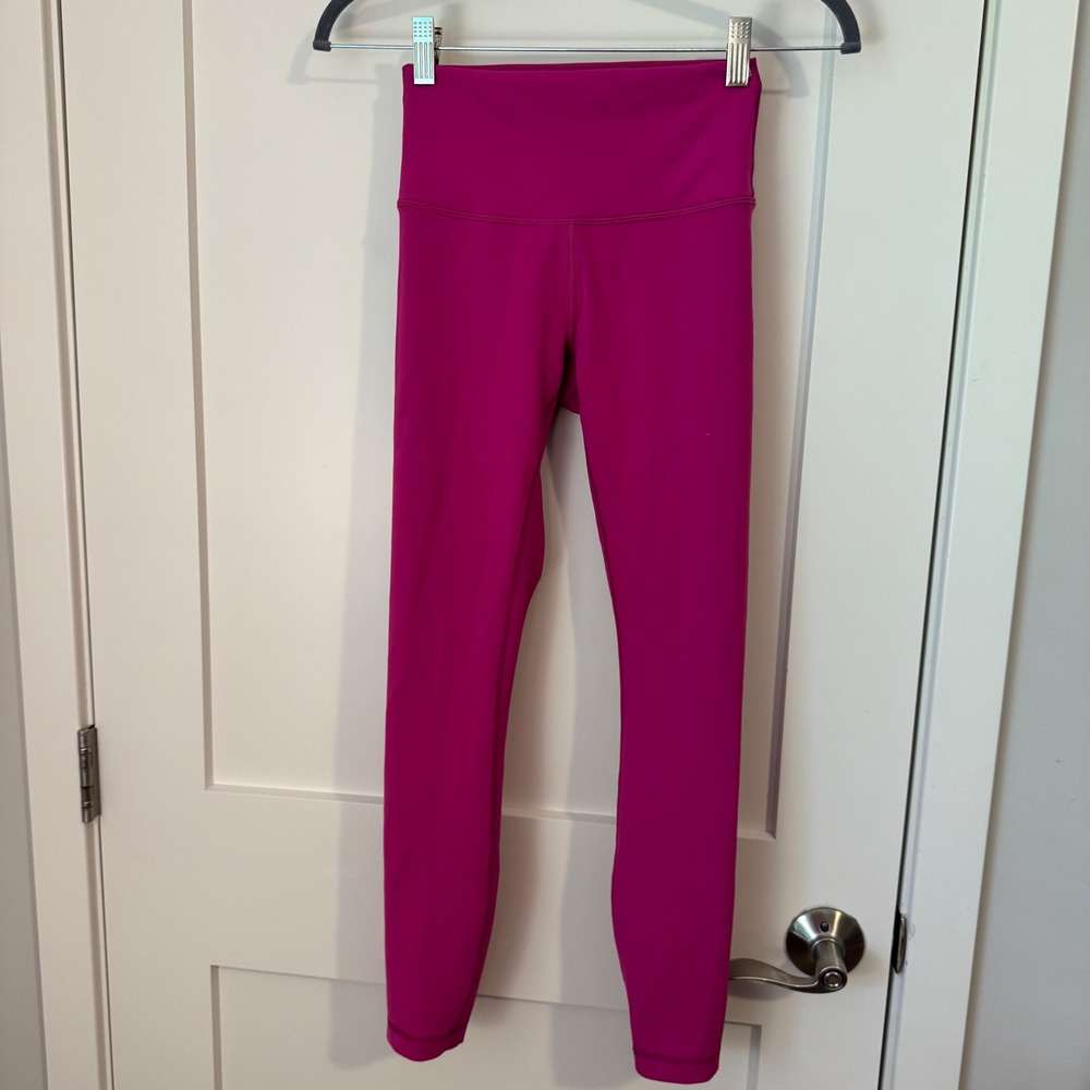 Lululemon Wunder Train High Rise Tight 25 Ripened Raspberry Pink LW5CQDS Size 4 - Picture 2 of 4